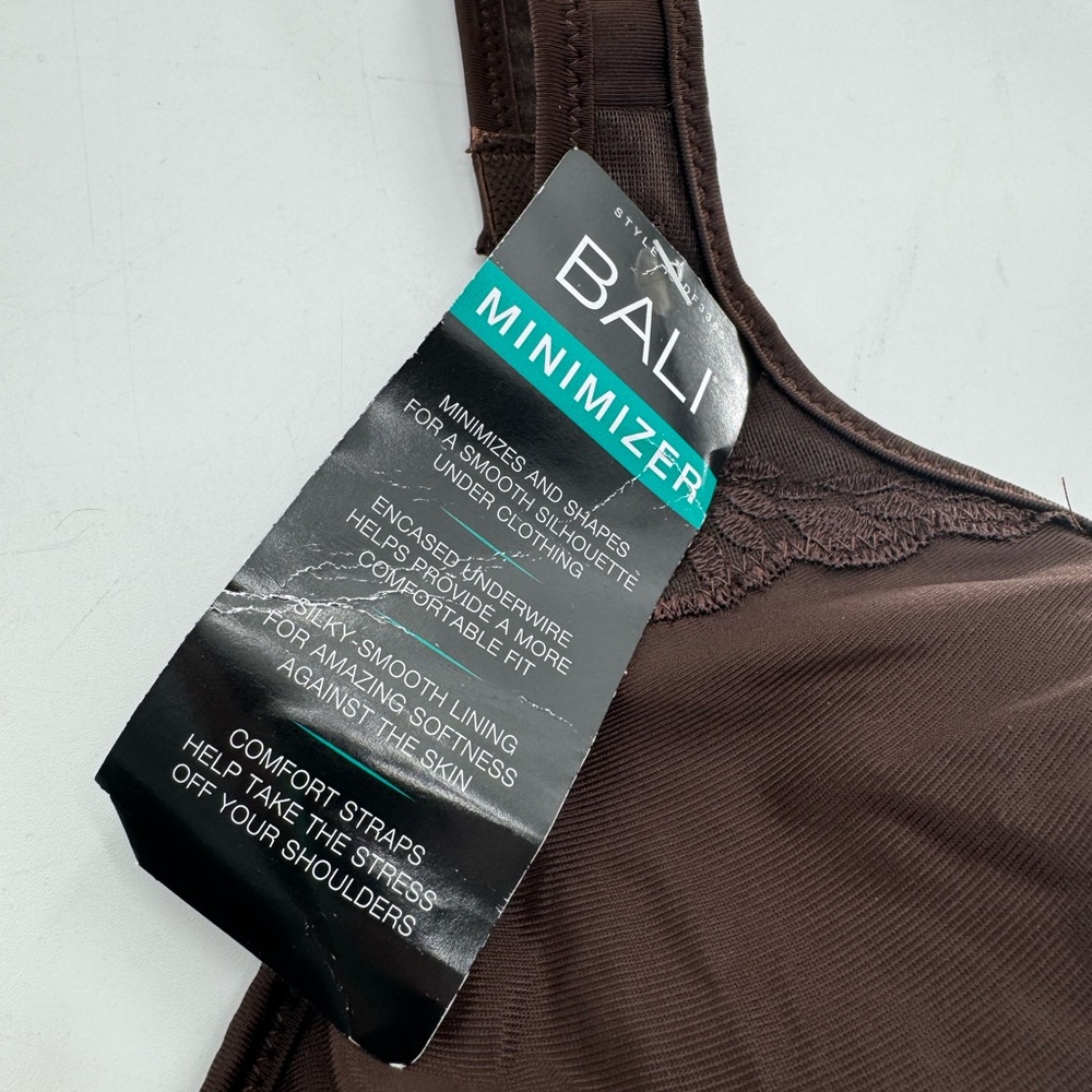 Bali Minimizer Bra Size 40DDD Lined 3385 Women's Comfort Brown NEW Brown RN15763 - Picture 3 of 7